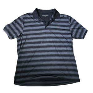 Pre-Owned Polo Shirt Mens 3XL Gray Golf Preppy Short Sleeve Play Dry Shark Logo